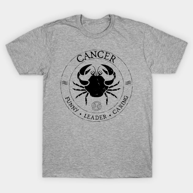 Cancer Zodiac Birthday Star Sign Zodiac Gift T-Shirt by atomguy